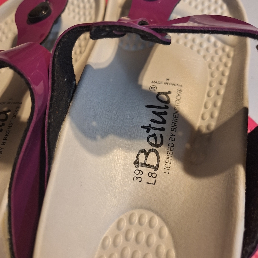 Birkenstock Betula Patent Leather Thong Women's Sandals. Size 39 L 8 - Picture 6 of 8